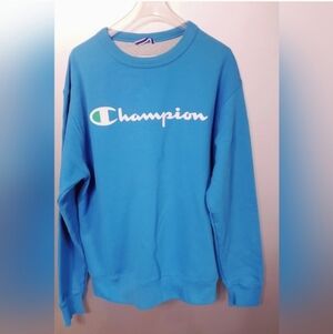 Champion Men's Vibrant Blue Crewneck Sweater